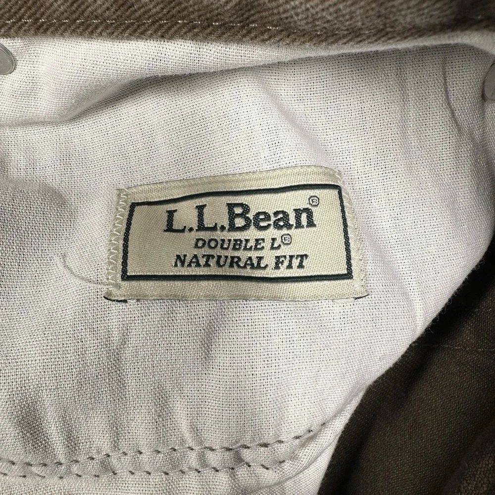 LL Bean Vintage Double L Jeans Men's 40x30(38x30) Made USA Brown Relax Taper